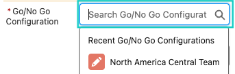 Selecting a Go No-Go Configuration while creating a Go No-Go Section.png